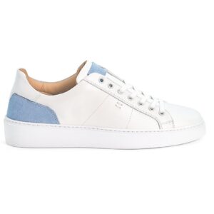 Baskets 581108 en cuir lisse blanc avec empiècements